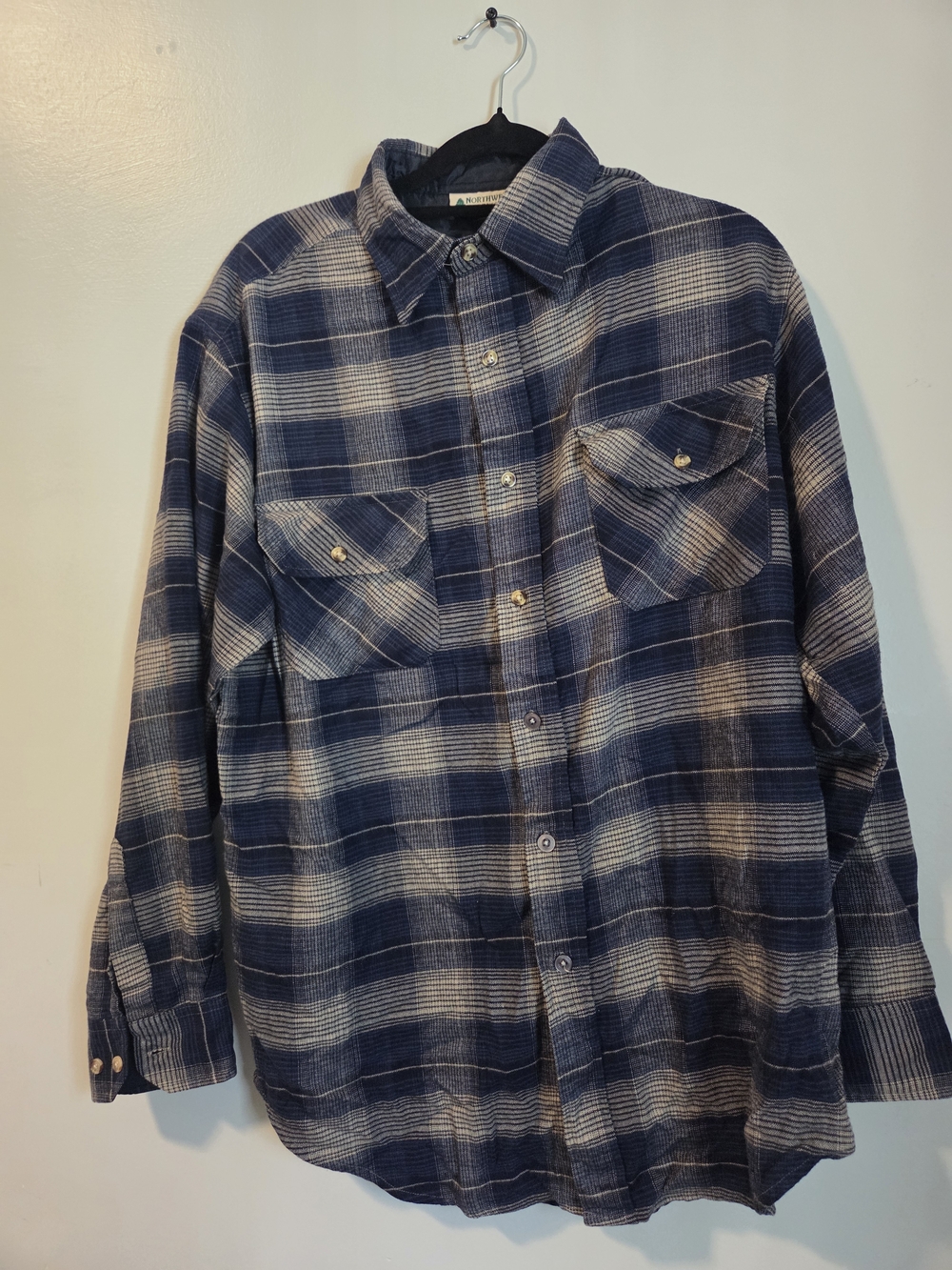 Northwest Territory Blue and White Plaid Button-Down Shirt